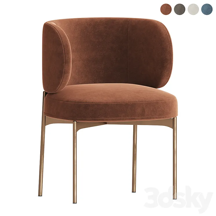 Akiko Chair Gallotti Radice 3DS Max Model