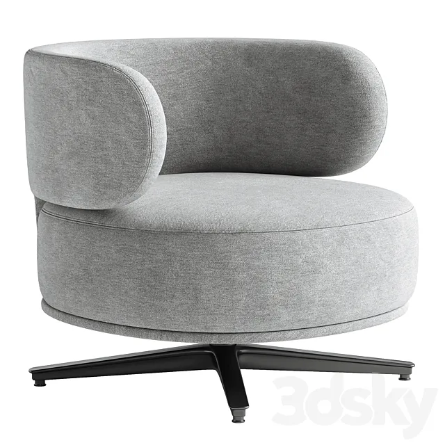 AKIKO LOUNGE Armchair By Gallotti&Radice 3DS Max Model