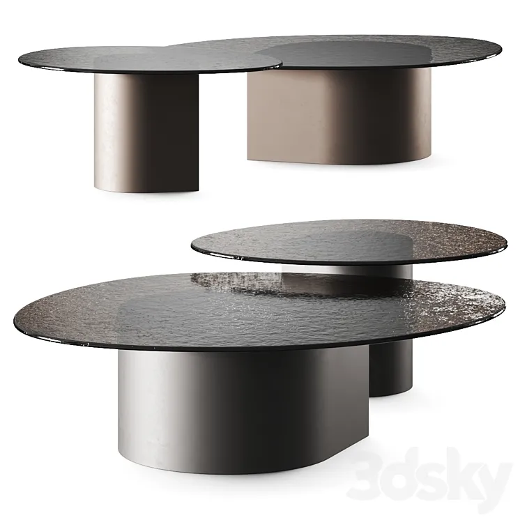 Al2 Dakry Fusion Glass Coffee Tables 3DS Max Model