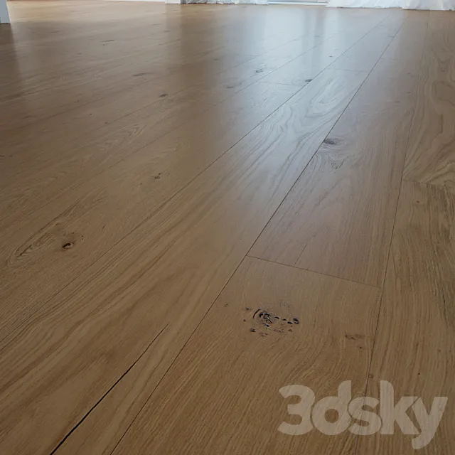 Alabaster Glossy Wooden Oak Floor 3DSMax File