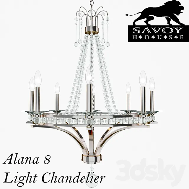 Alana 8 Light Chandelier 3DSMax File