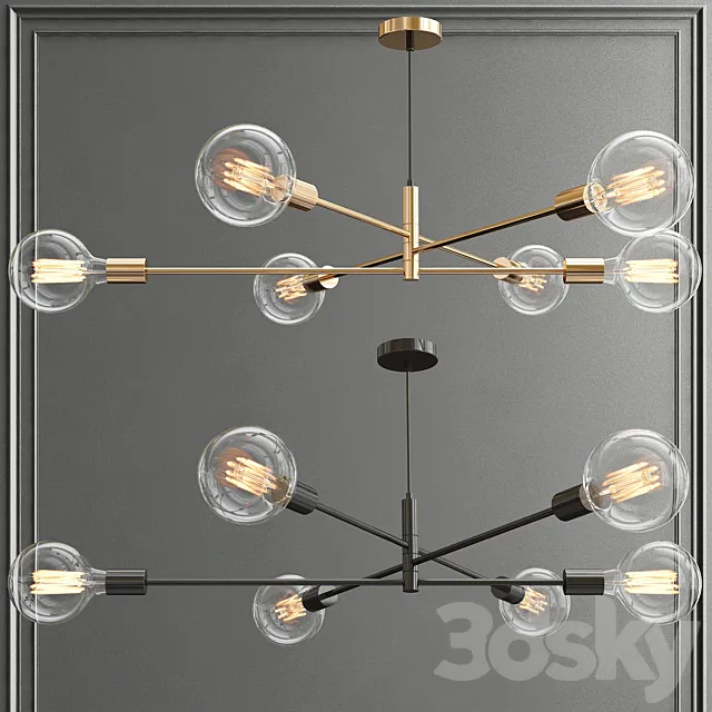 Alana Rustic 6 Bulb 3ds Max