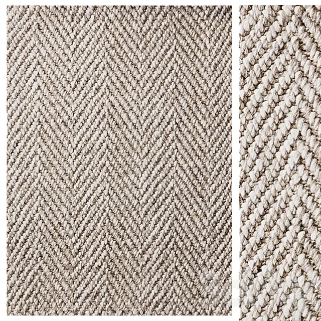 Alannis Herringbone Wool & Hemp Rug 3DS Max Model