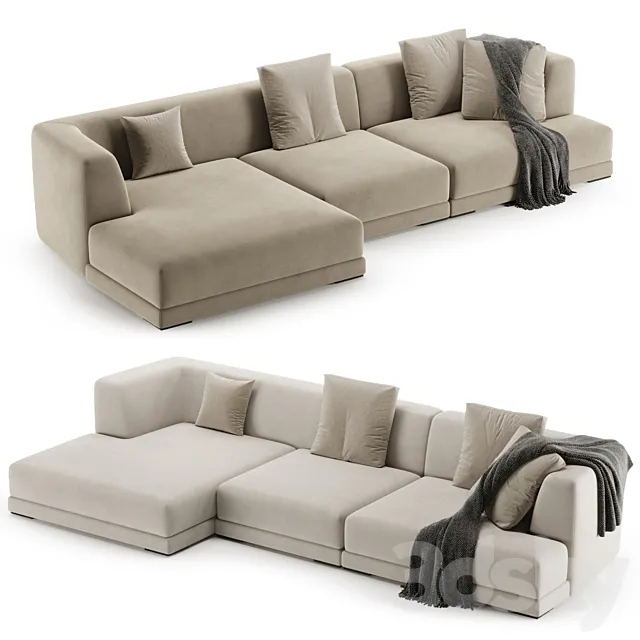 ALBERESE Sofa with chaise longue By DE PADOVA 3ds Max