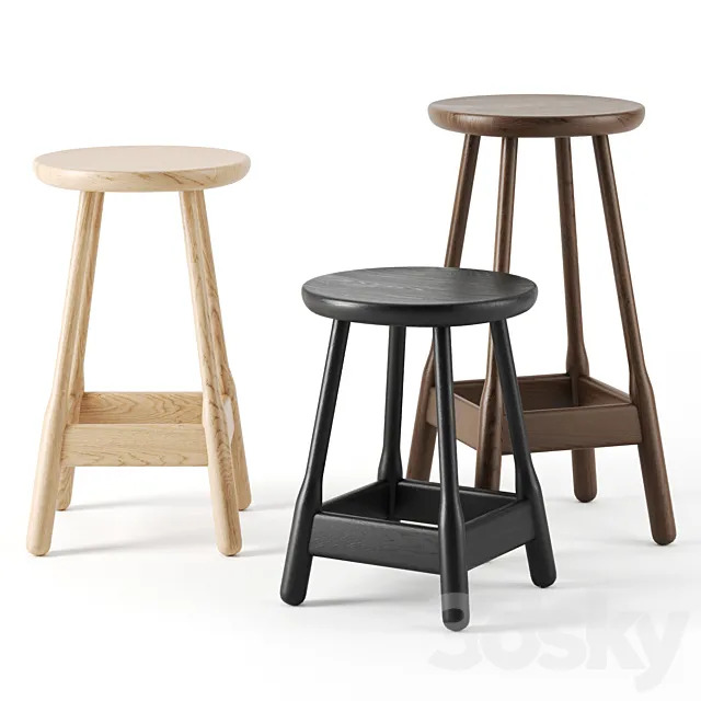 Albert stools by Massproductions 3ds Max