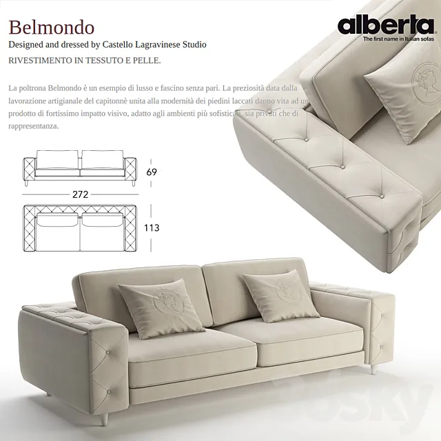 Alberta \ Belmondo Sofa 3DS Max Model