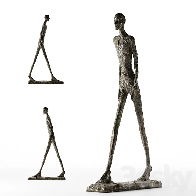 Alberto Giacometti. WALKING MAN I 3DSMax File