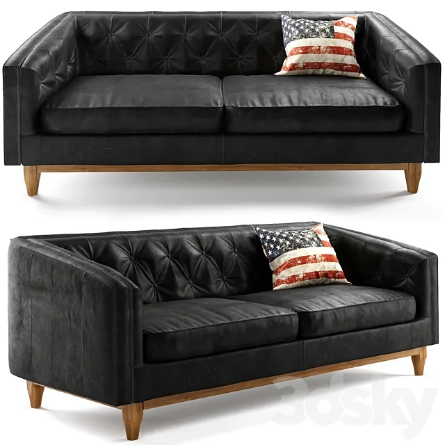 Alcott oxford black sofa 3ds Max