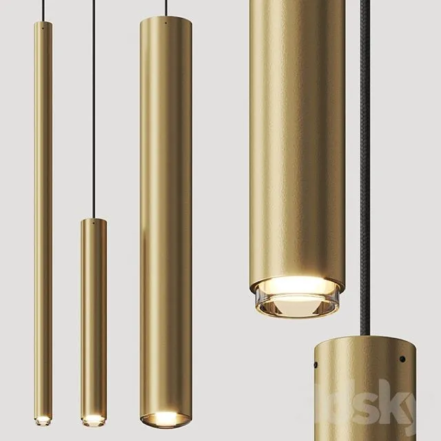 Aldo Bernardi Tubo Line Pendant Lamps 3dsMax Model