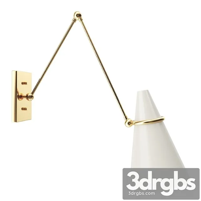 Aldus ivory polished brass wall sconce by hettler.tu?llmann