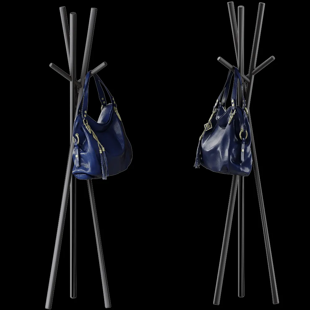 Alea – Freestanding coat rack Bamboo 3ds Max