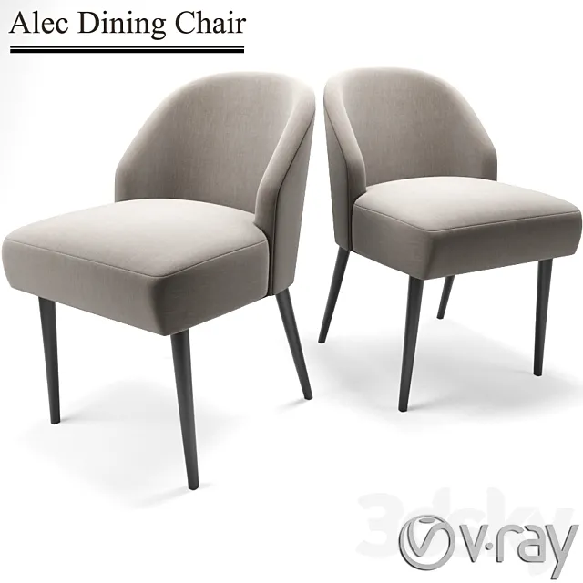 Alec Dining Chair 3ds Max