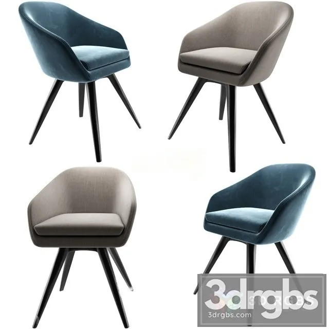 Aleria Upholstered Steel Swivel Chair 3dsmax Download