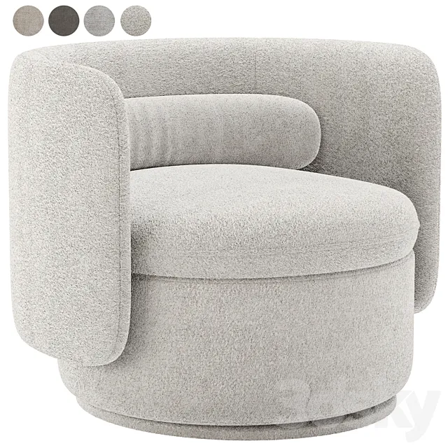 Alessandra swivel armchair 3ds Max