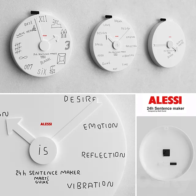 Alessi Blank Wall Clock – MGU02 3DSMax File