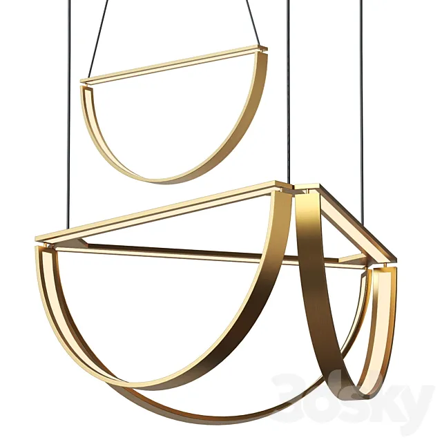 AlexAllen Studio – Chord Cluster Chandelier- LED7 3DS Max Model
