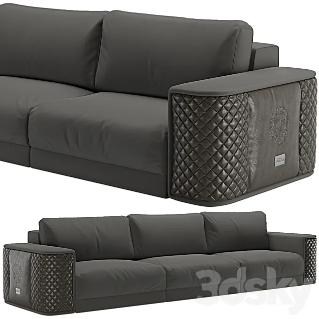 Alexandra Collection Master Sofa Fabric & Leather 3DS Max Model