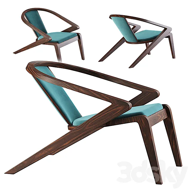 Alexandre Caldas Designs Portuguese Roots Lounge Chair 3dsMax Model