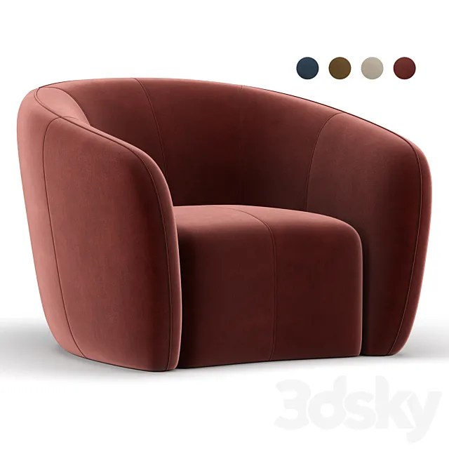 Alexis 45 Fabric Chair 3DSMax File