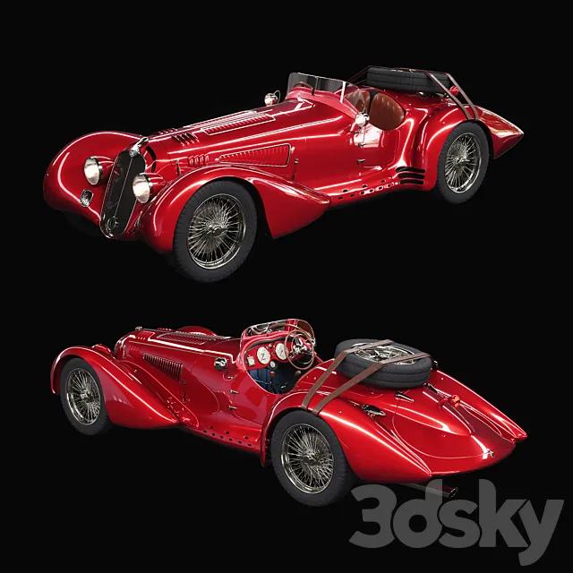 Alfa Romeo 8C 2900B Mille Miglia Roadster 3ds Max