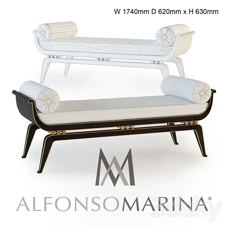 Alfonso Marina Ebanista millau Bench 3DS Max