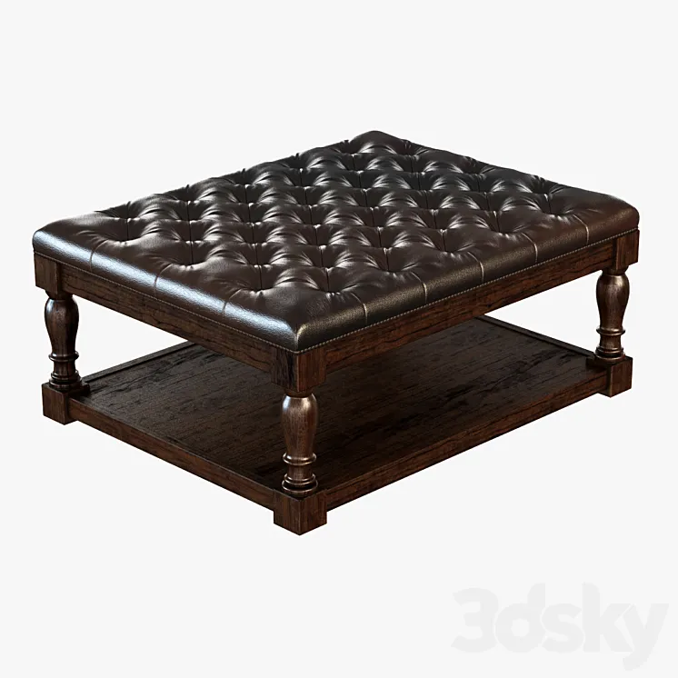 Alfred Coffee Table Leather 3DS Max