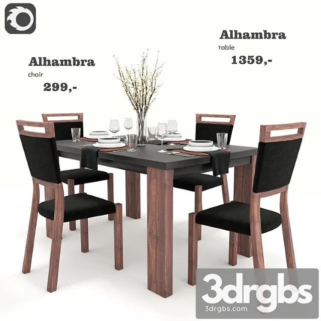 Alhambra Dining Set Brw 3dsmax Download