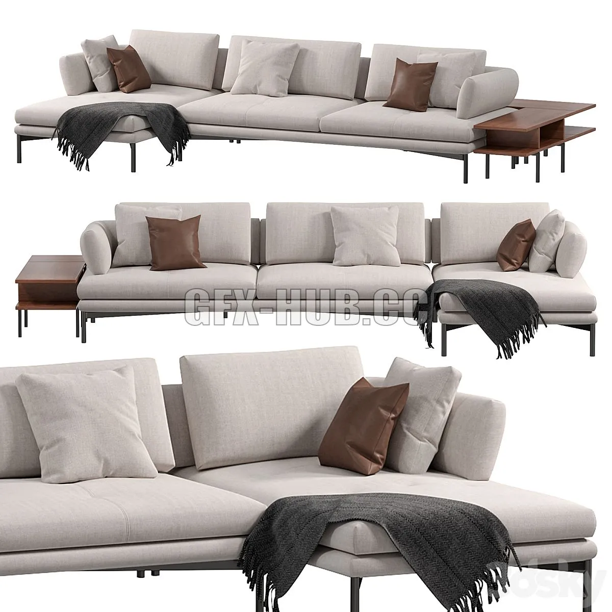 Aliante Sofa by bonaldo 3dsMax Model