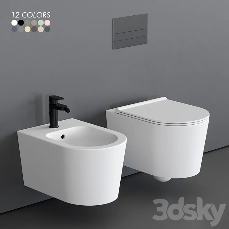 Alice Ceramica Form Wall-Hung WC 3DS Max