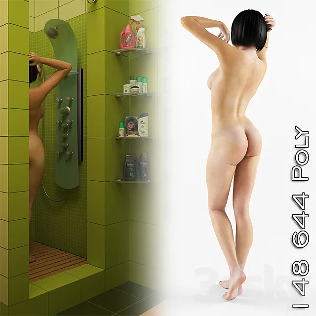 Alice goes in the shower 3DSMax File