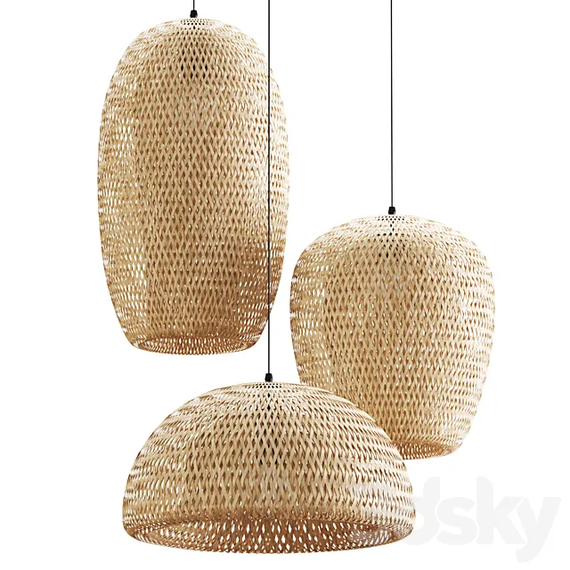 Aliexpress | Rattan pendant lights 146 3DS Max Model