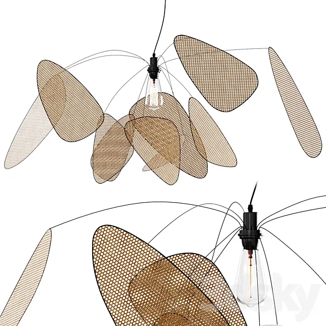 Aliexpress | Wicker bamboo chandelier 215 3ds Max