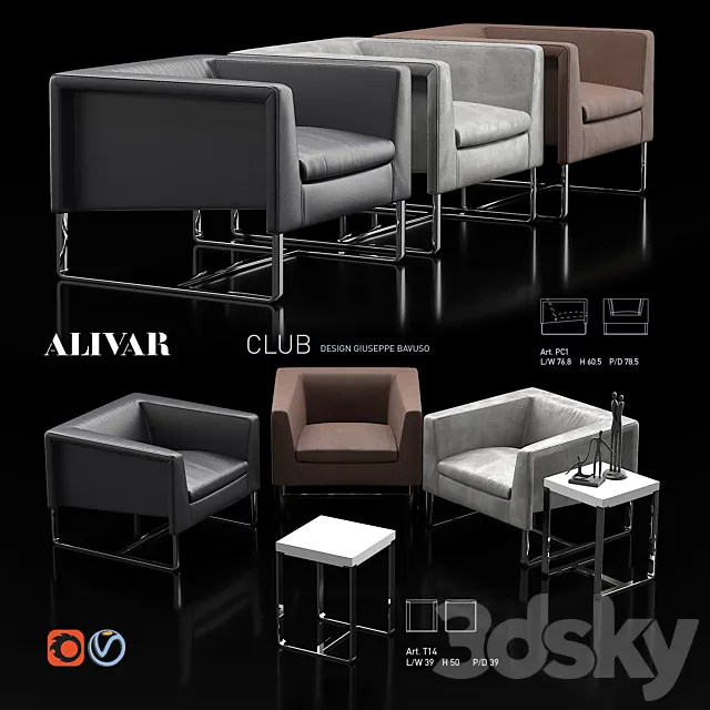 Alivar Club set 3ds Max