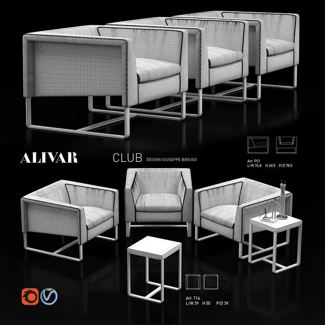 Alivar Club set 3dsMax Model