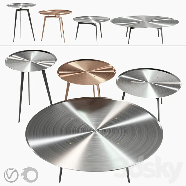 ALivar T-GONG Coffee tables 3DSMax File