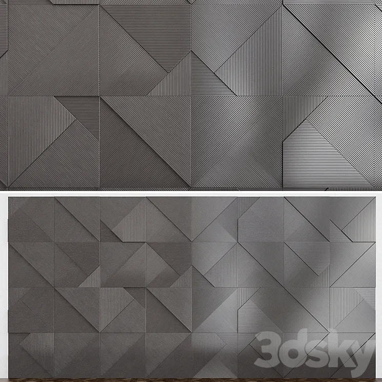 Alivio Stripes 3D Gypsum Panels 3DS Max