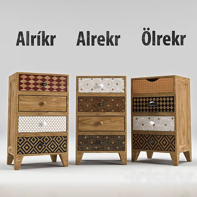 Alkerk Alrikr Olrekr tables in the Scandinavian style 3DSMax File