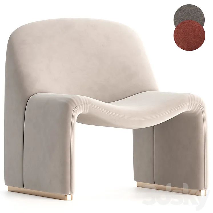 Alky Armchair by Giancarlo Piretti for Artifort 3DS Max Model