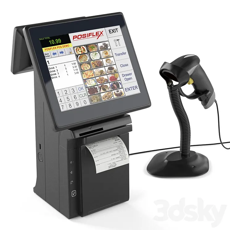 All-in-one POS terminal Posiflex HS2310 3DS Max