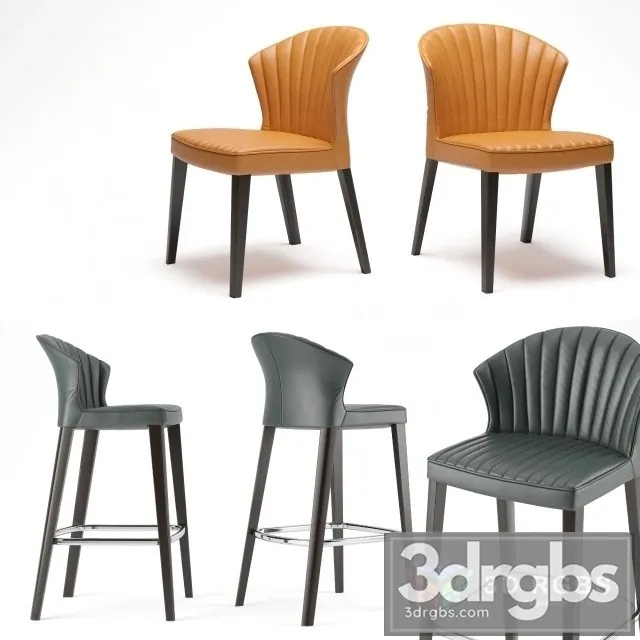 Allermuir Cardita Leather Bar Stool 3dsmax Download