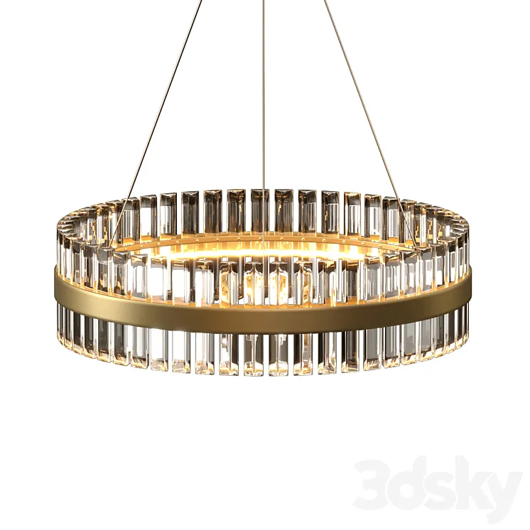 ALLIE MULTI-TIERED CASCADING GOLD CRYSTAL CHANDELIER 3DS Max