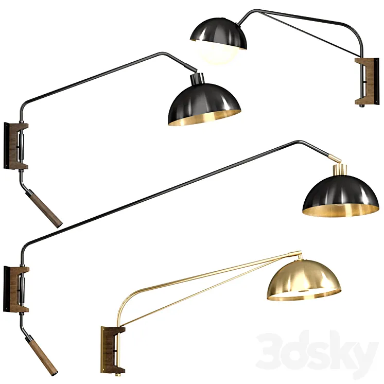 Allied Maker Wall Lamp set 3DS Max