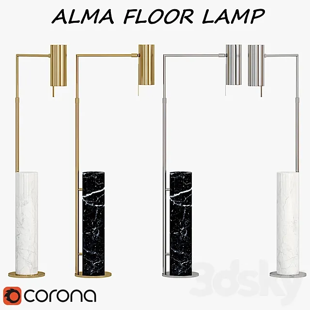 alma floor lamp 3DSMax File