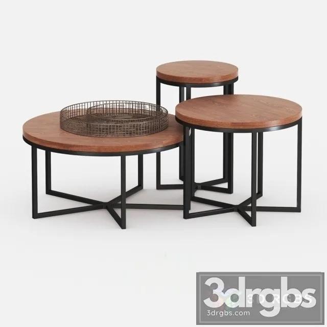 Alma Round Nesting Cocktail Tables 3dsmax Download