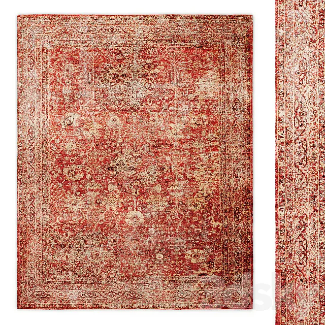 Almira Hand-Knotted Wool Rug RH 3DSMax File
