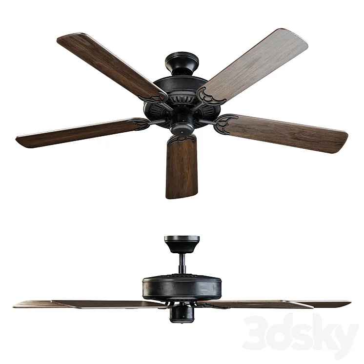 ALOHA Brown ceiling fan 3DS Max