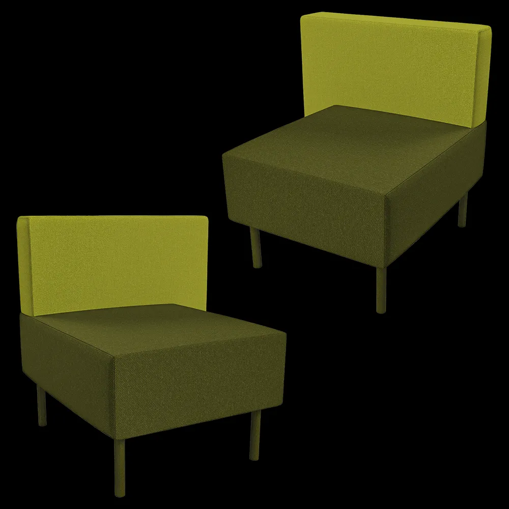 Alot  – Modular armchair Mob without armrests 3ds Max