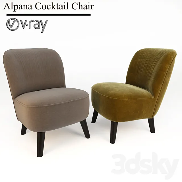 Alpana Cocktail Chair 3ds Max