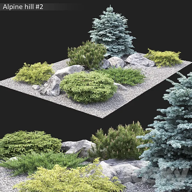 Alpine hill 3DS Max Model