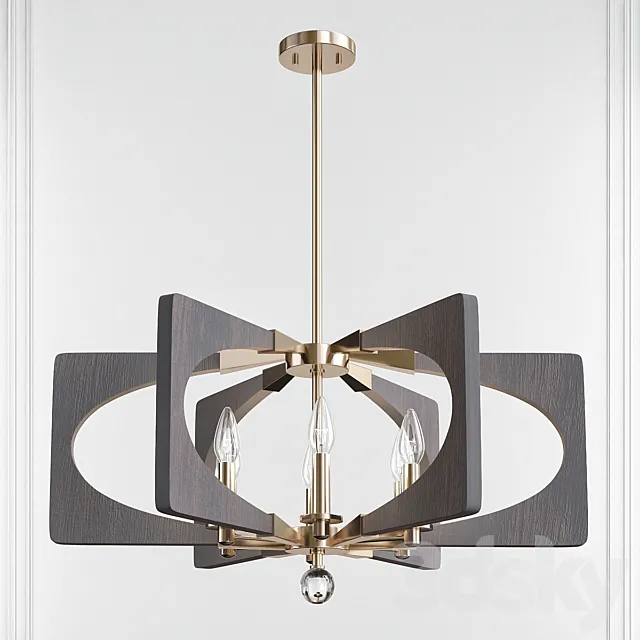 Alscar Driftwood Gray 6 Light Chandelier by Kichler 3DS Max Model